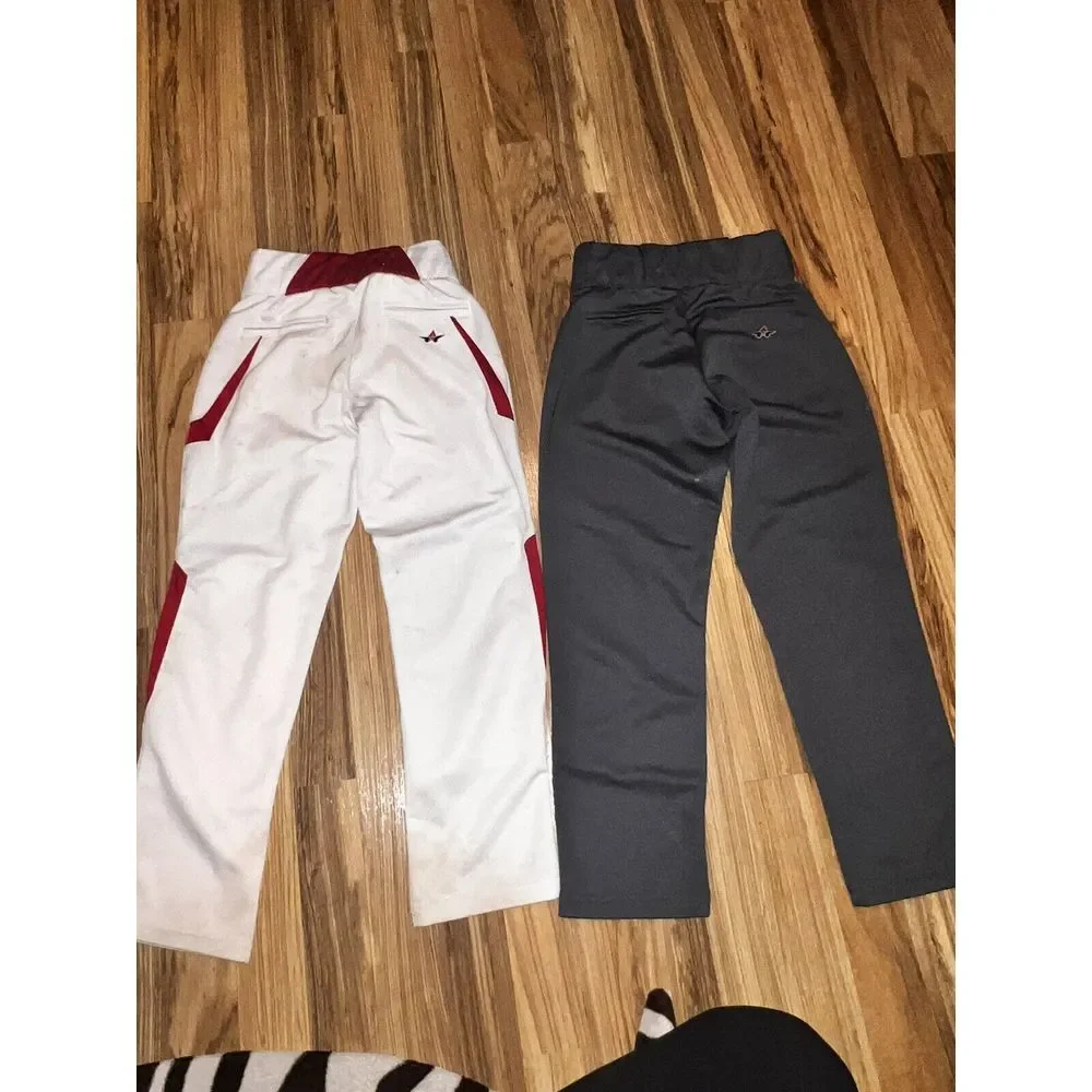 Alleson Athletic Baseball Pants White Gray Youth S Small Has Stains‎ Lot of 2